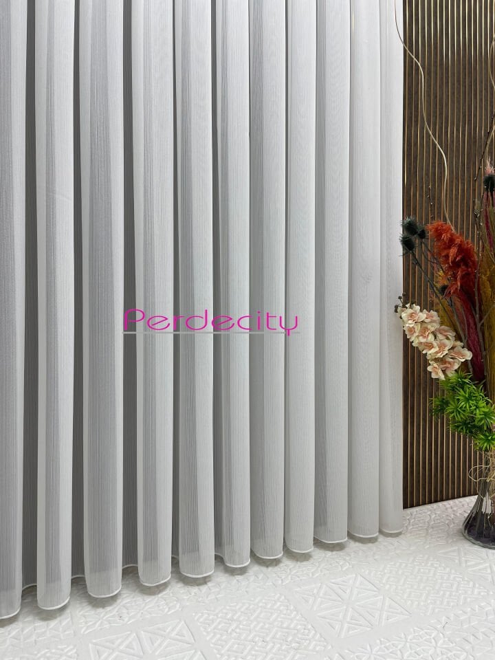 Orjinal Bambu Simli Tül Perde Ütü İstemez Kırışma Yapmaz  her odaya uygun