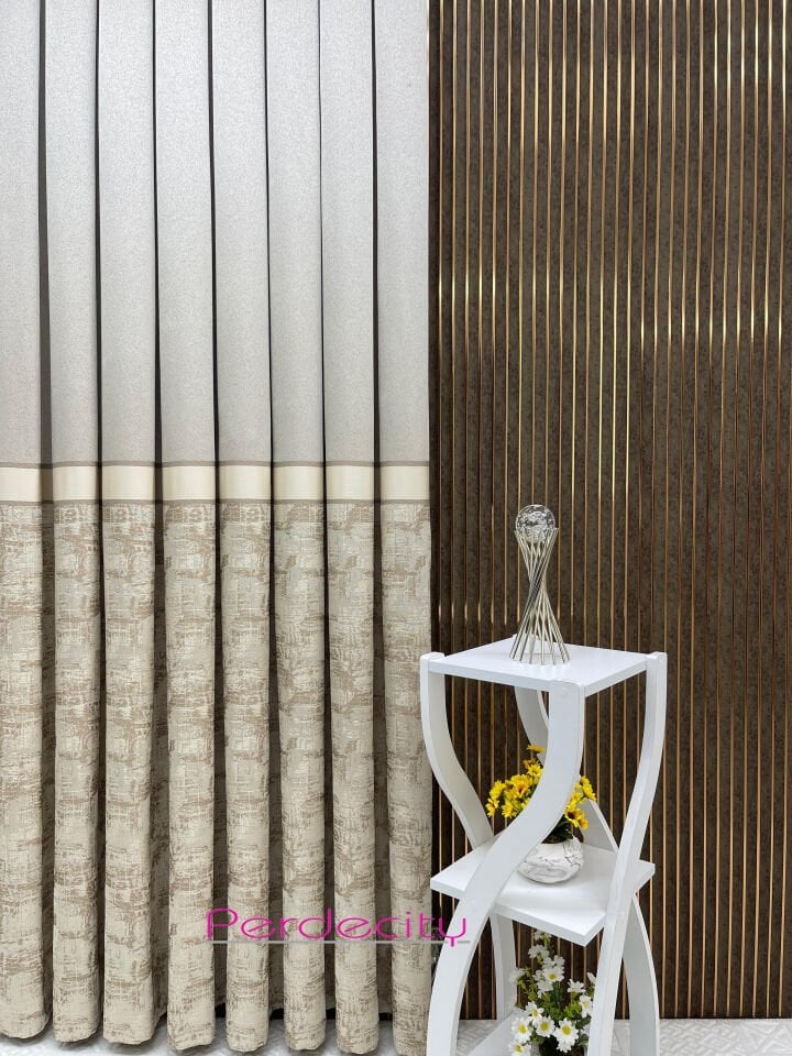 asos krem vizon pano fon perde 1x3 sık pile [tek kanat] ütü istemez her odaya uygun