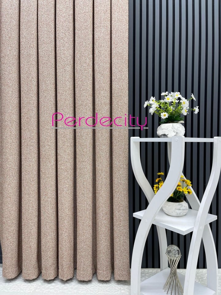 bohem tarzı ponponlu halep krem krem fon perde ütü istemez her odaya uygun