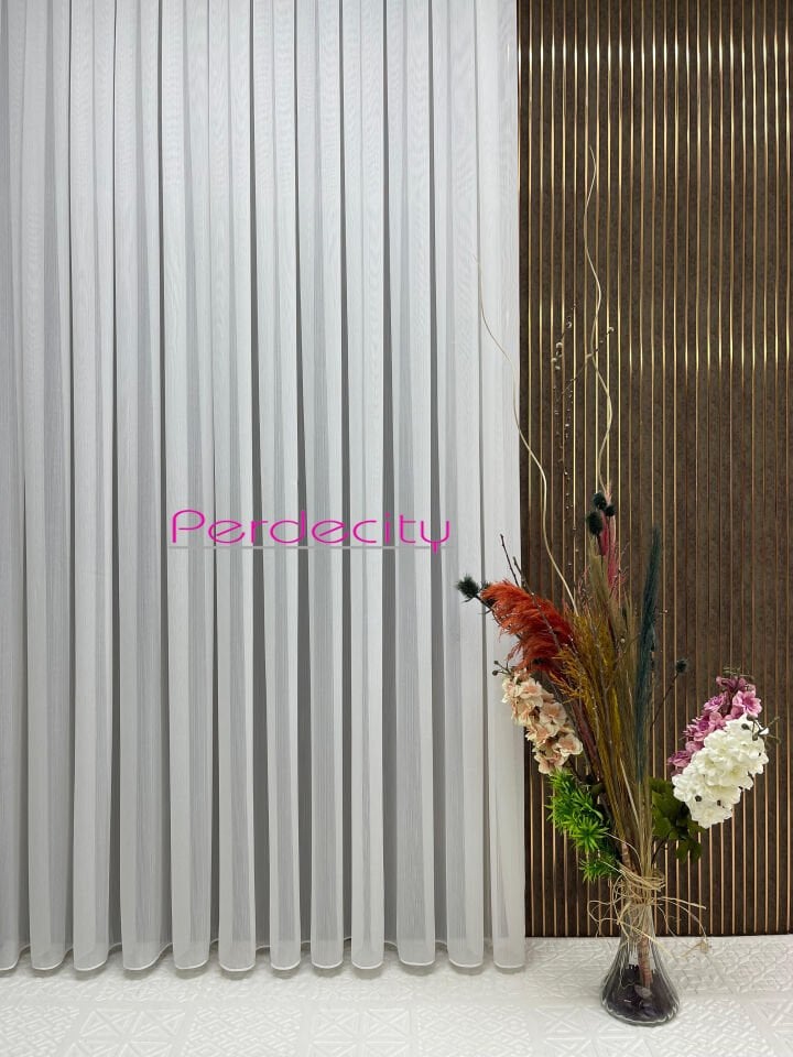 Bambu Wakkorama Simli Tül Perde Ütü İstemez Kırışma Yapmaz her odaya uygun