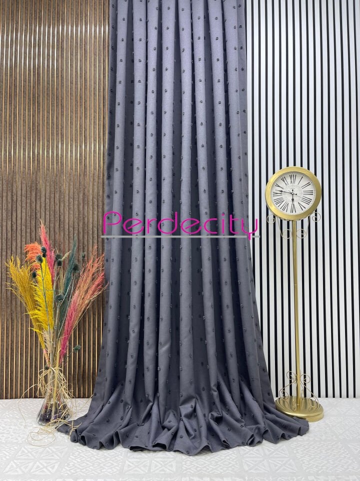 bohem tarzı keten city 14 koyu antasit fon perde ütü istemez her odaya uygun